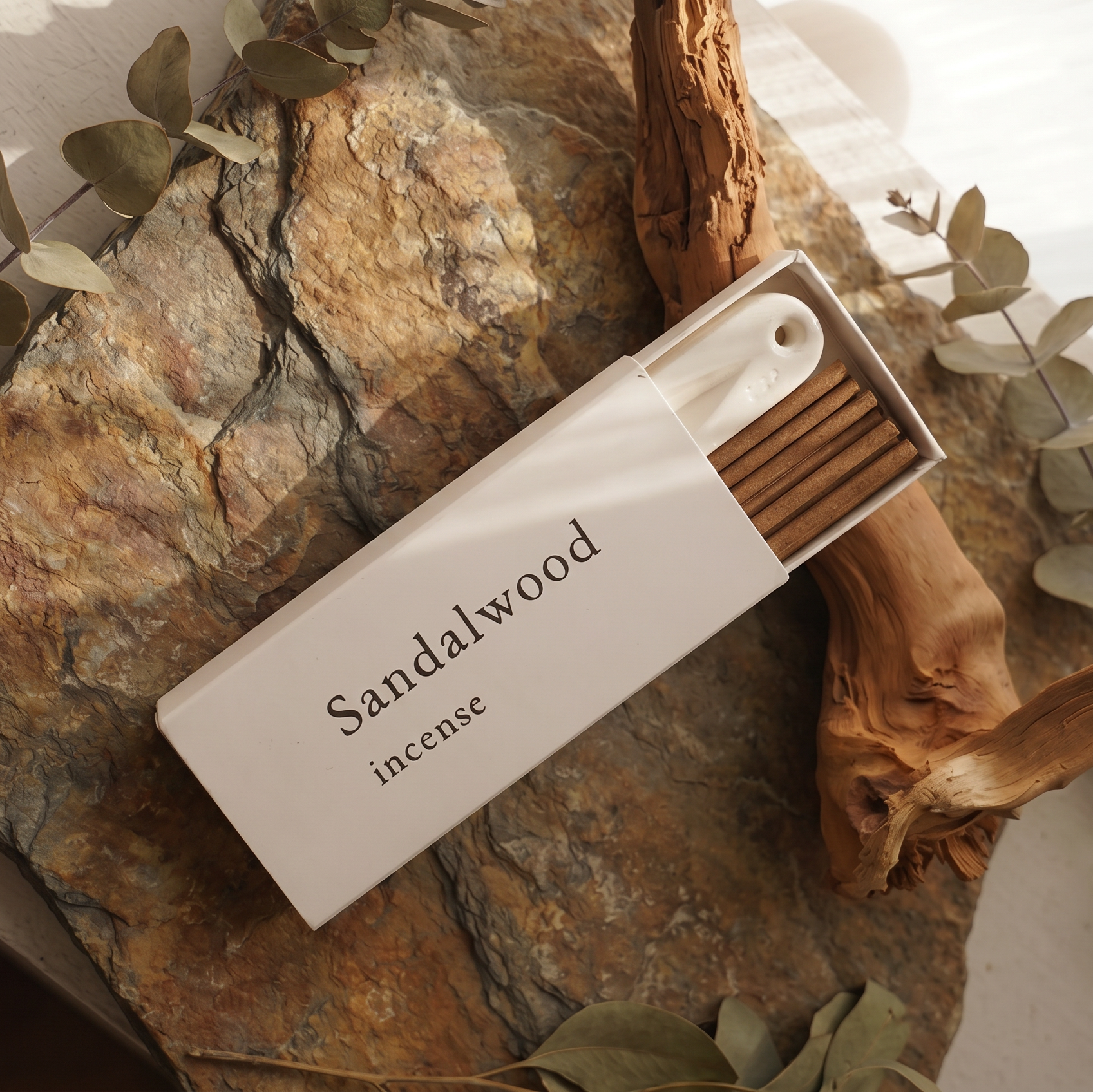 Sandalwood Incense Set — Calm & Serene — premium handcrafted incense sticks in matchbox packaging — handcrafted natural incense by OrientalScent