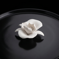 Handmade Butterfly Flower Ceramic Incense Holder — Dehua white porcelain, blooming magnolia flower design — artisan ceramic incense holder by OrientalScent