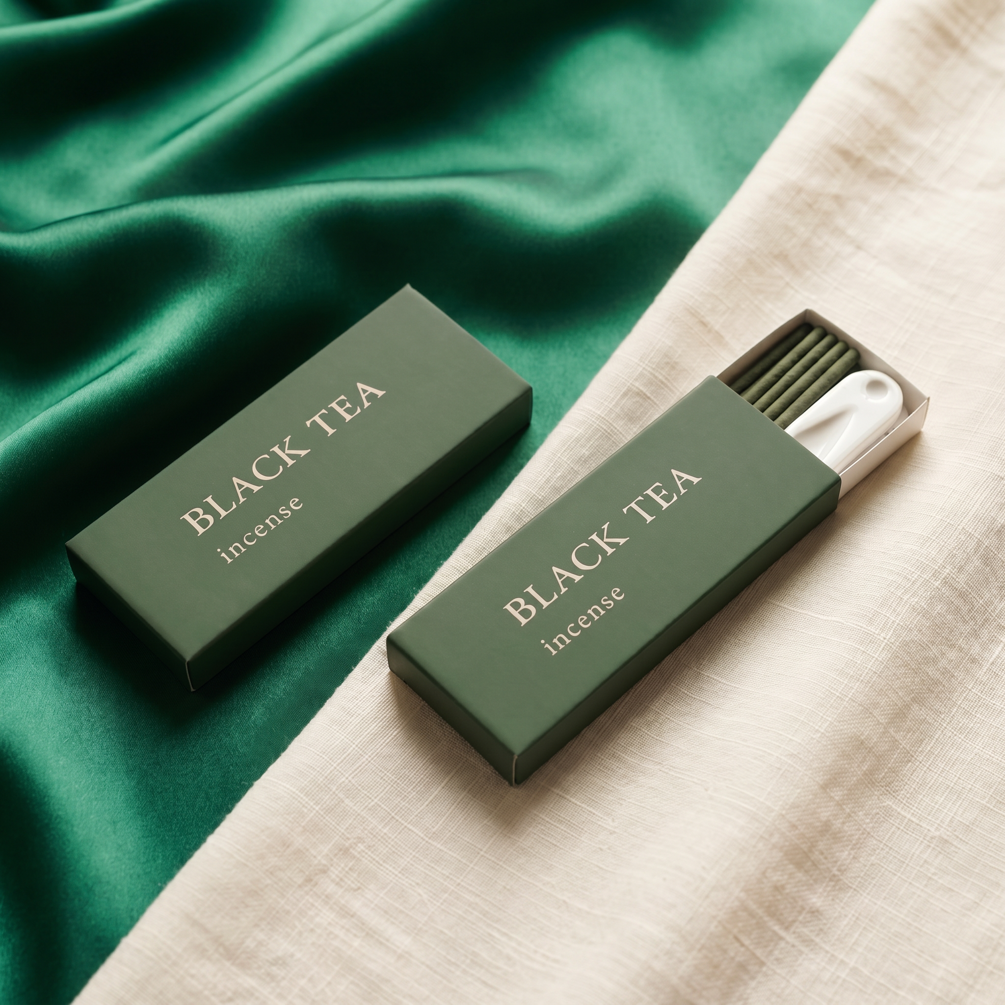 Black Tea Incense Set — Warm & Earthy — premium handcrafted incense sticks in matchbox packaging — handcrafted natural incense by OrientalScent