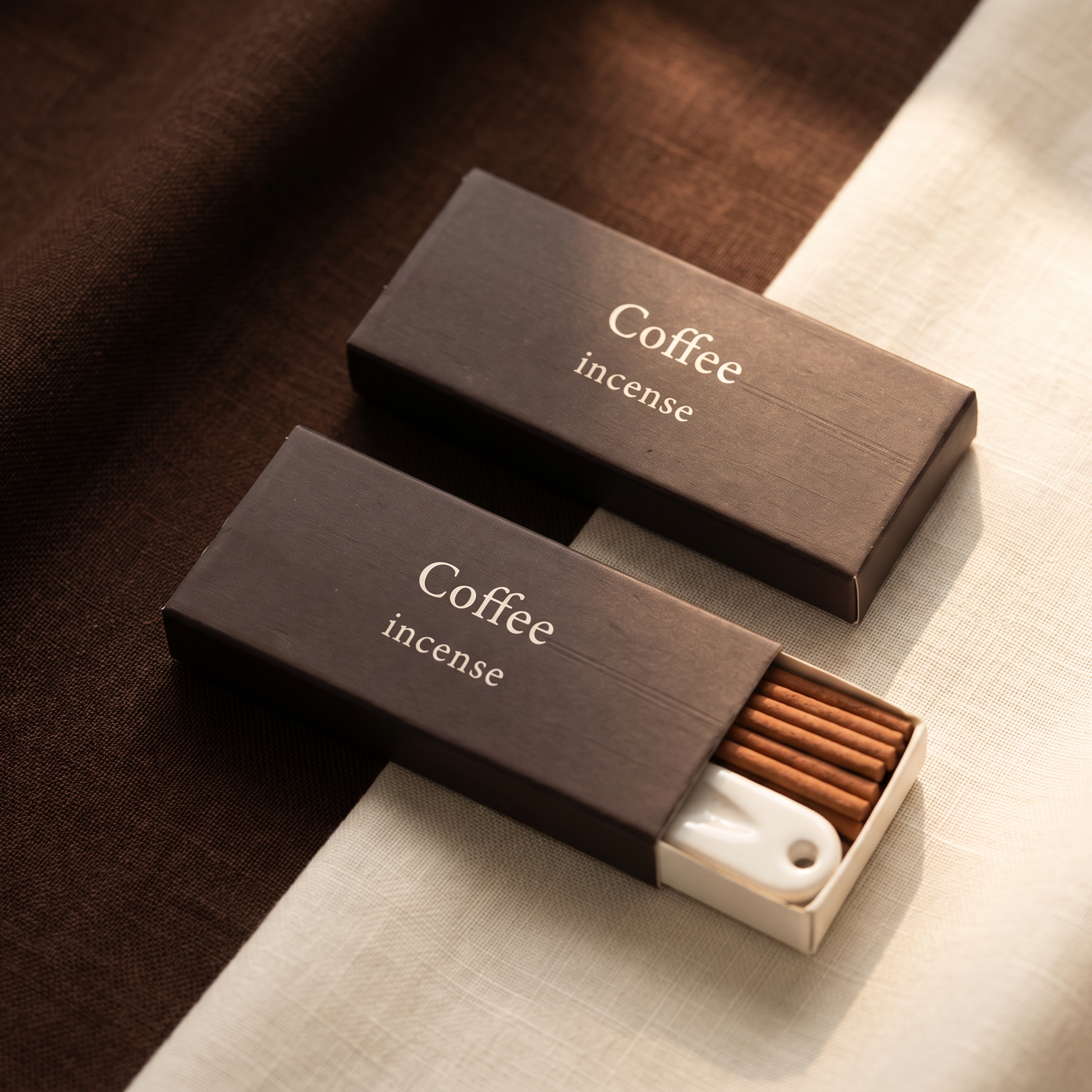 Latte Coffee Incense Set — Rich & Roasted — premium handcrafted incense sticks in matchbox packaging — handcrafted natural incense by OrientalScent