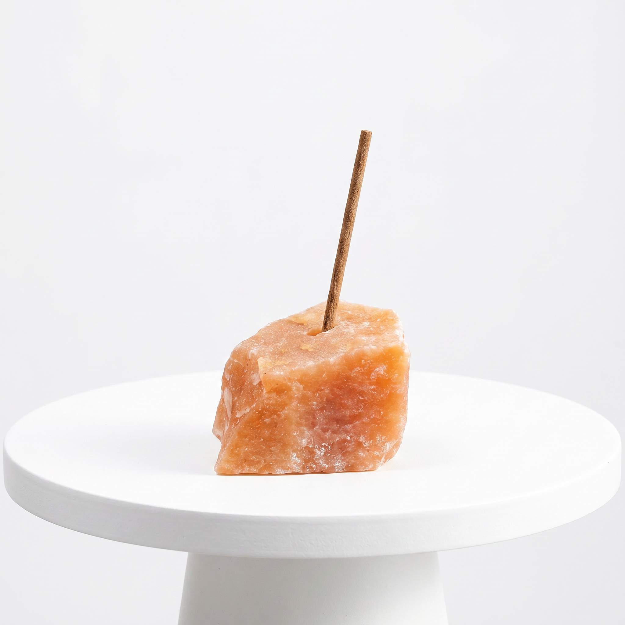 Natural Red Aventurine raw stone incense holder — deep red-brown quartzite with subtle shimmer — natural crystal home decor by OrientalScent